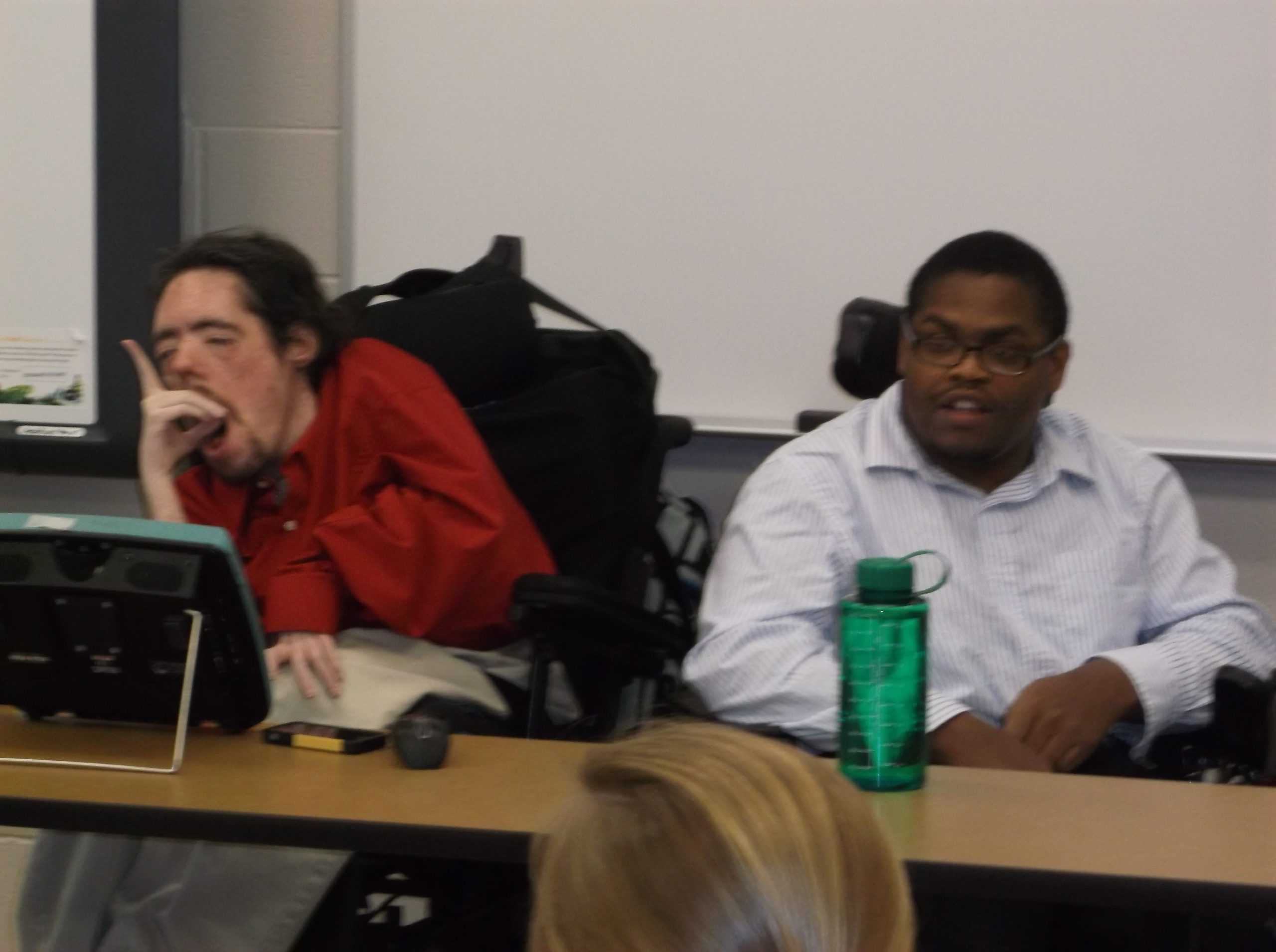 dan-shirey-and-johnathan-krupitzer-giving-presentation-at-grove-ciry-collage