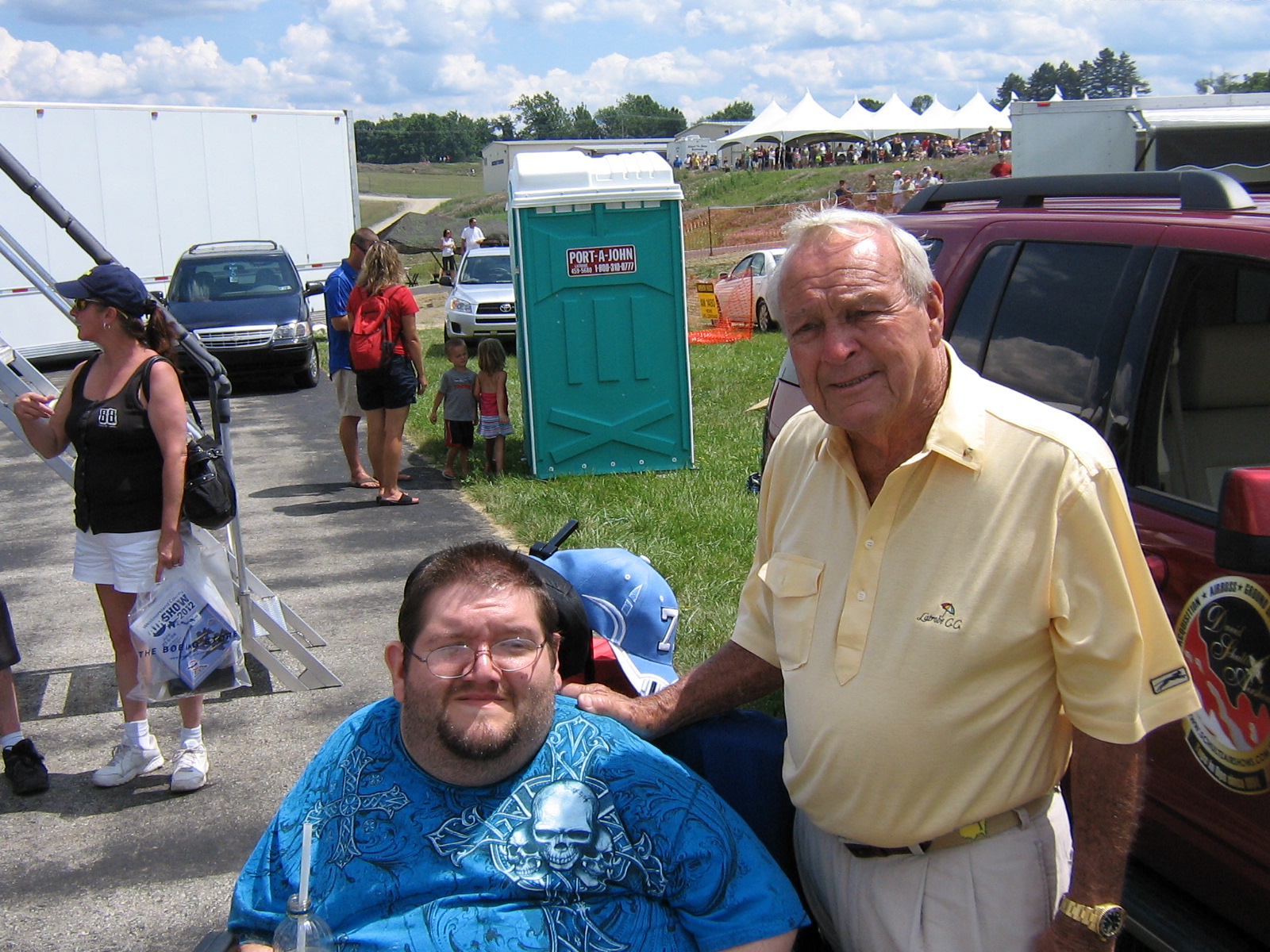 Picture of Arnold palmer and a verland resident