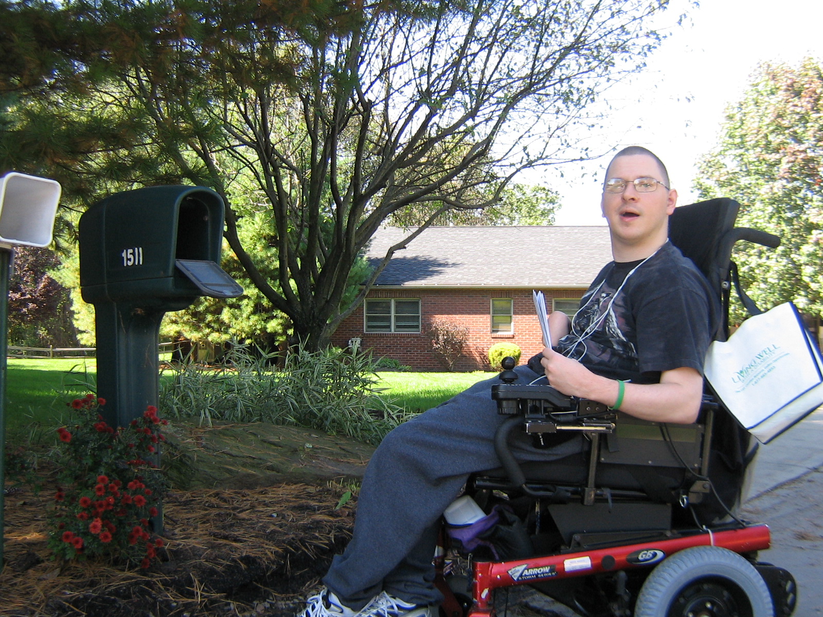 Verland Resident picking up mail